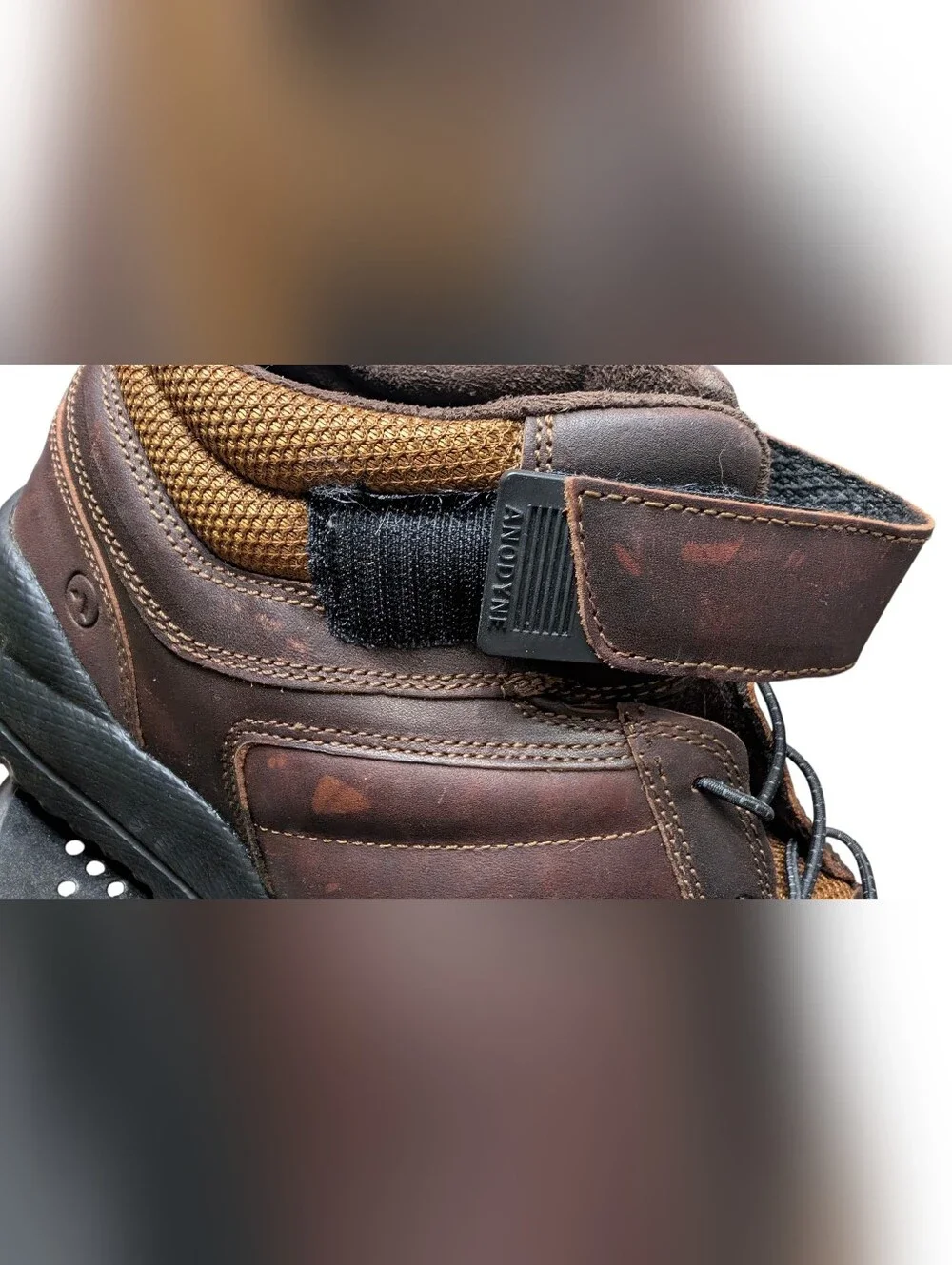 Anodyne No. 56 Leather‎ Hiking Boots Brown Wide 11W Comfort Trail Shoes Diabetic